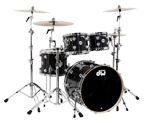 DW Collectors SSC Finish Ply 4-Piece Shell Kit Black Ice Front View